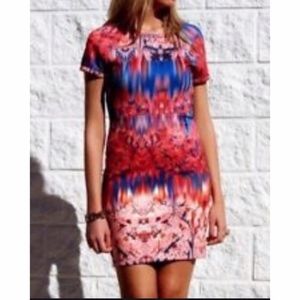 Zara Printed Short Sleeve Stretch Dress